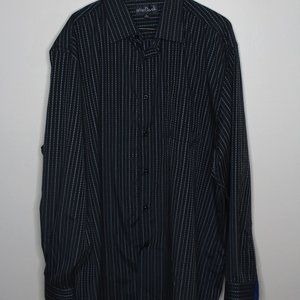 Black Pin Strip Men's Button Down NWOT